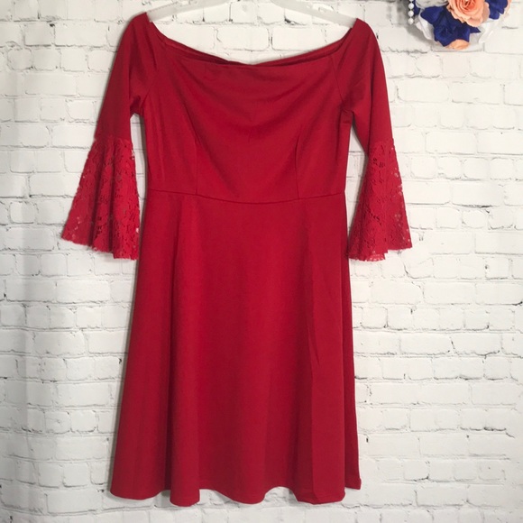 zeagoo Dresses & Skirts - NWT zeagoo off shoulder lace sleeve dress